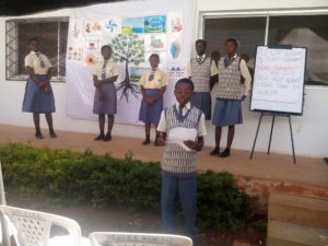 Another student presenting the importance of trees